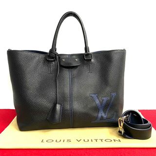 ルイヴィトン(LOUIS VUITTON)の極 美品 LOUIS VUITTON ルイヴィトン ペルネル トリヨン レザー 2way トートバッグ ショルダーバッグ ビジネスバッグ ブラック 21474(ハンドバッグ)