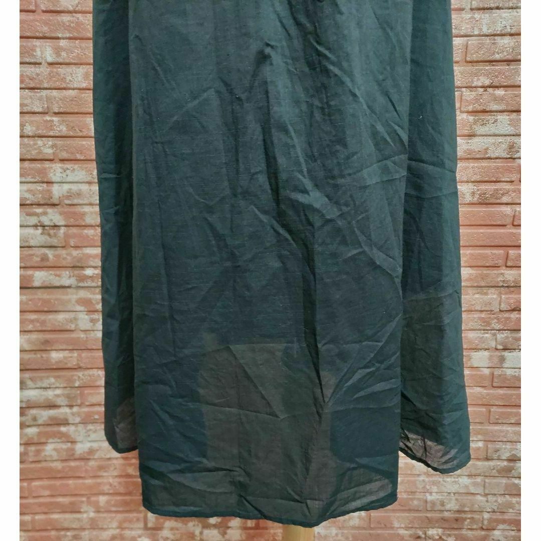 Discoat(ディスコート)のDiscoat ディスコート 総ゴム アシンメトリー コットンスカート 黒 M レディースのスカート(ひざ丈スカート)の商品写真
