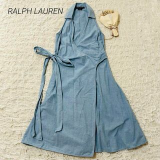 Ralph Lauren - ラルフローレン RALPH LAUREN コットンノースリーブ襟付きワンピース
