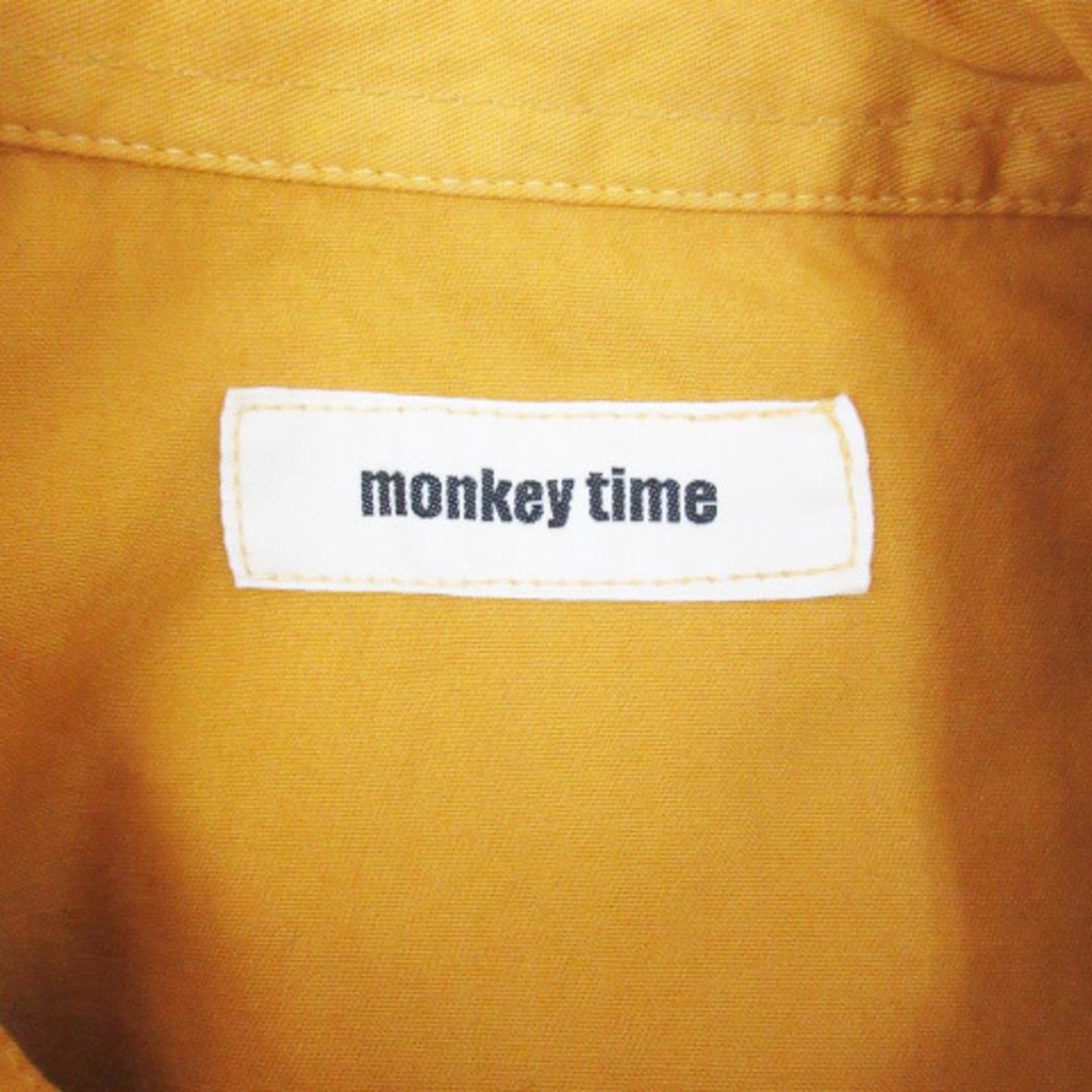 モンキータイム アローズ ウエスタンシャツ カジュアル 七分袖 無地 S 黄色 メンズのトップス(シャツ)の商品写真
