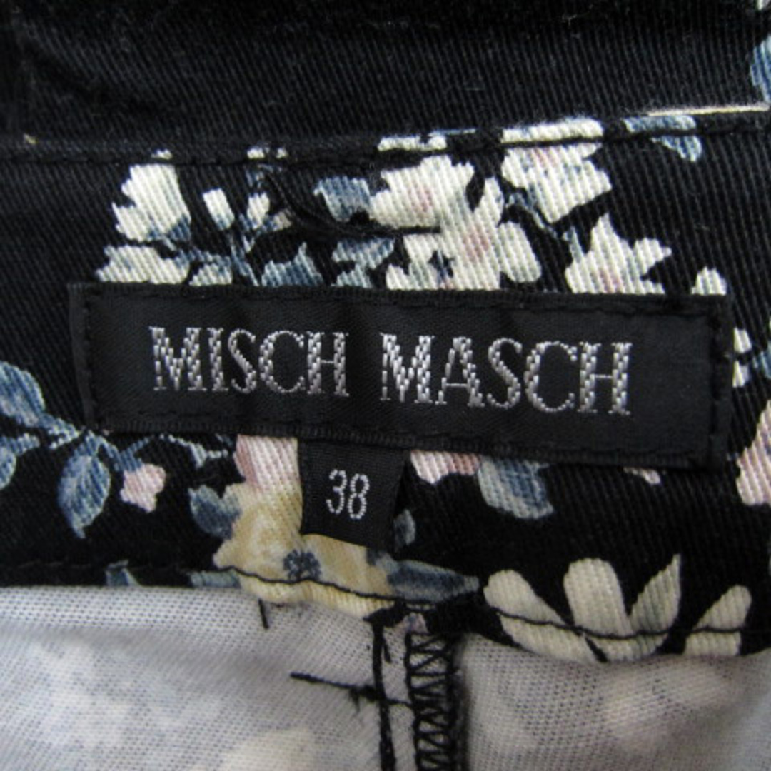 MISCH MASCH(ミッシュマッシュ)のミッシュマッシュ サブリナパンツ 七分丈 花柄 マルチカラー 38 M ブラック レディースのパンツ(その他)の商品写真
