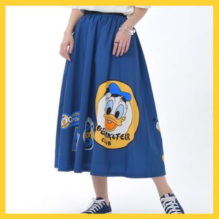 ディズニー(Disney)のドナルド　スカート　ブルー　DONALD DUCK BIRTHDAY(キャラクターグッズ)