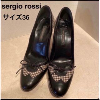 Sergio Rossi - セルジオロッシ Sergio Rossi  パンプス 36  千鳥格子 チェック