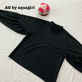 エージーバイアクアガール(AG by aquagirl)のエージーバイアクアガール レディース　シャツ　ブラウス　Mサイズ　黒　トップス(シャツ/ブラウス(長袖/七分))