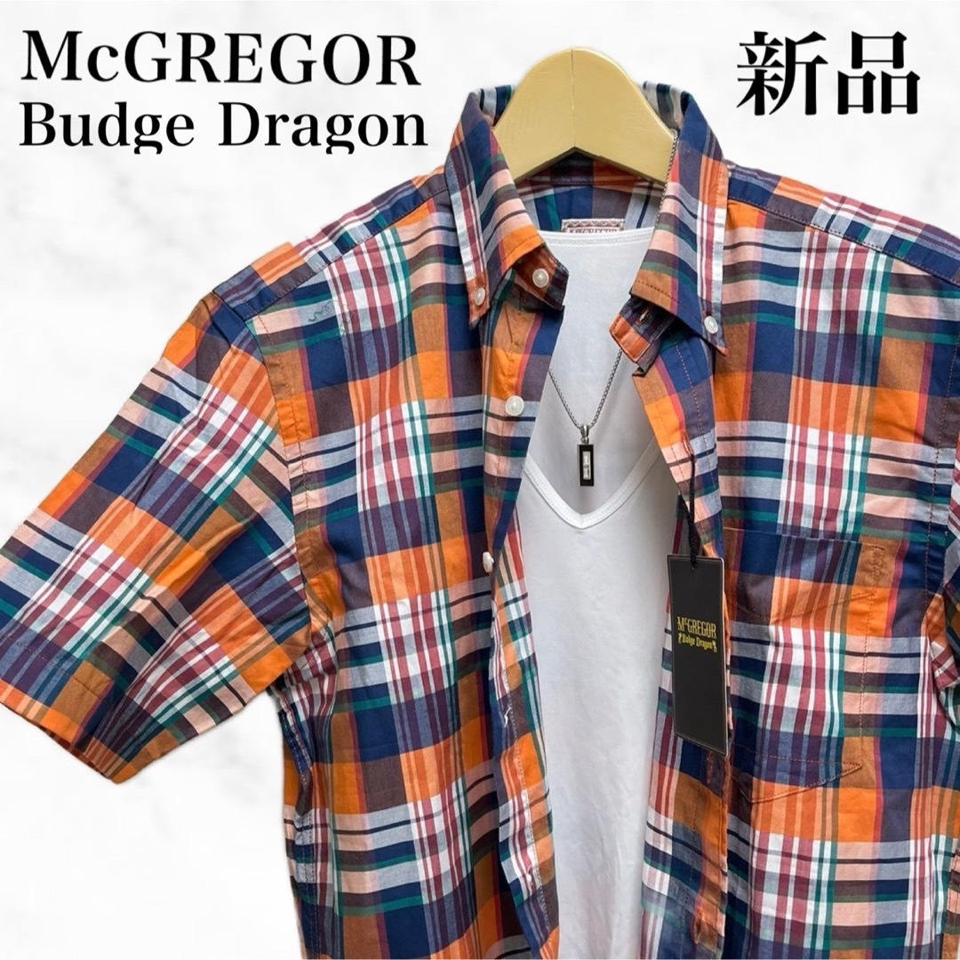 McGREGOR(マックレガー)のMcGREGOR 半袖チェックシャツ　半袖シャツ　新品タグ付き　トップス メンズのトップス(シャツ)の商品写真