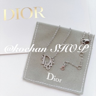 Christian Dior - Dior ディオール ラインストーン ロゴネックレス ペンダント