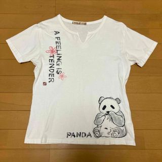 Tシャツ　ホワイト　パンダ(Tシャツ(半袖/袖なし))