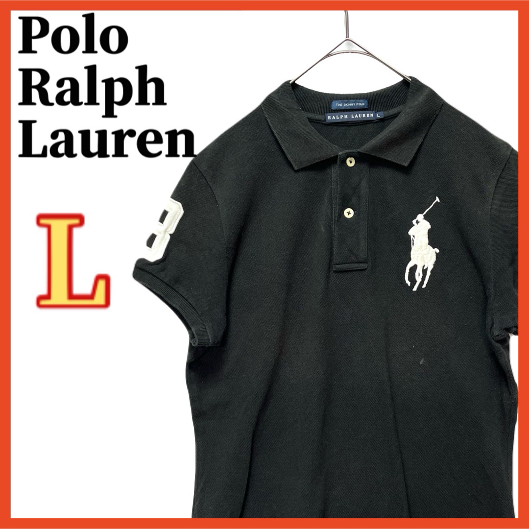 POLO RALPH LAUREN(ポロラルフローレン)のPolo Ralph Lauren 半袖 ポロシャツ 鹿の子 刺繍 ポニー 黒 レディースのトップス(ポロシャツ)の商品写真