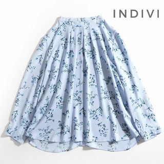 905*美品 インディヴィ INDIVI モダンフラワーブラウス