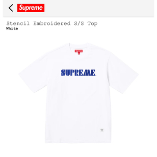 シュプリーム(Supreme)のSupreme Stencil Embroidered S/S Top Mサイズ(Tシャツ/カットソー(半袖/袖なし))