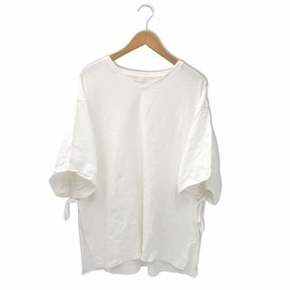 ハレ(HARE)のハレ HARE リボン付き 半袖 Vネック コットン Tシャツ F ホワイト(Tシャツ(半袖/袖なし))