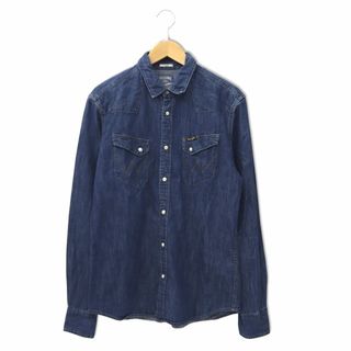 ラングラー(Wrangler)のラングラー  シティ ウエスタンシャツ 長袖 デニムシャツ M ダークインディゴ(シャツ)