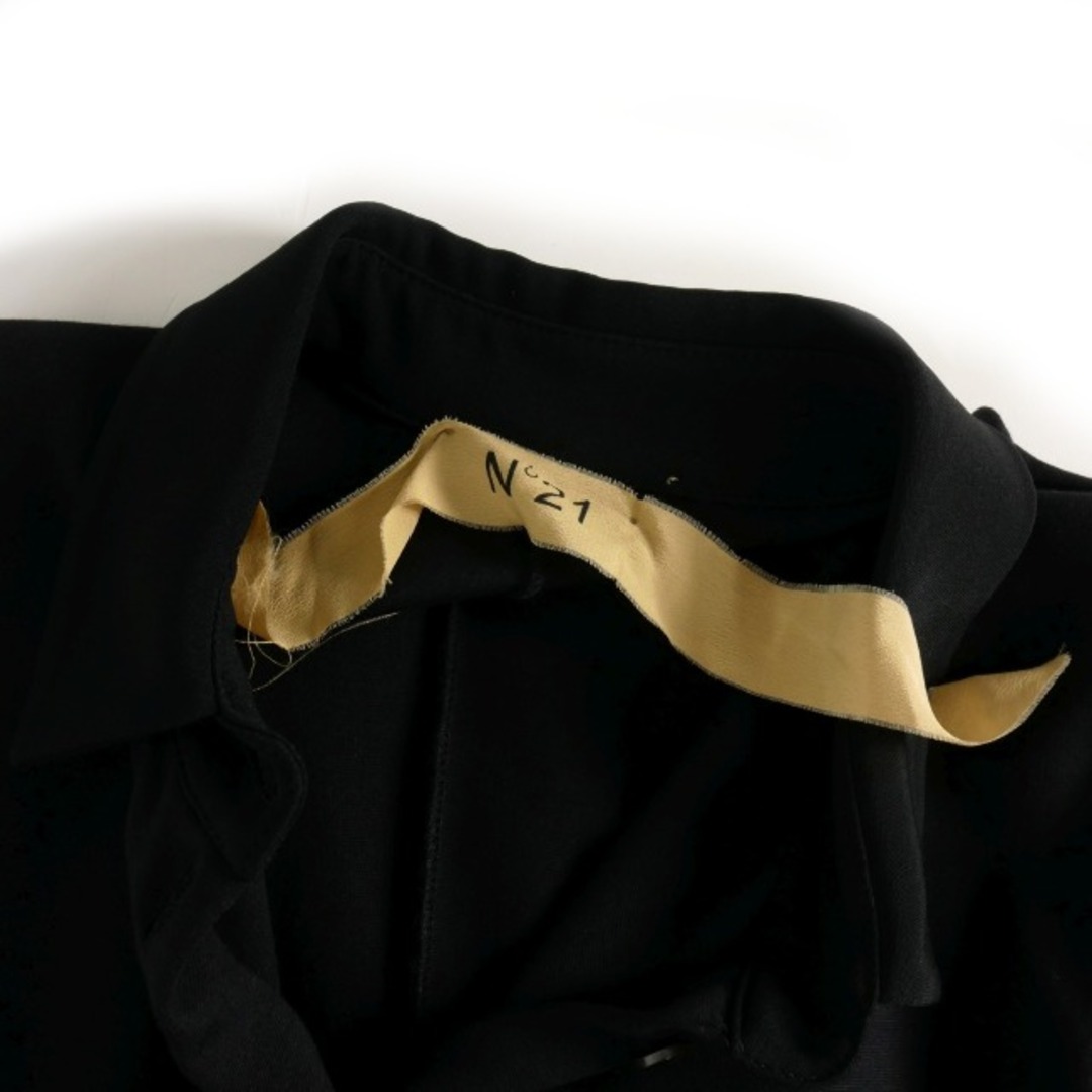 N°21(ヌメロヴェントゥーノ)のヌメロヴェントゥーノ N°21 ワンピース ひざ丈 長袖 40 ブラック レディースのワンピース(ひざ丈ワンピース)の商品写真