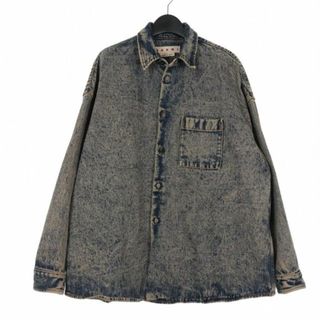 マルニ MARNI 23AW マーブルダイ デニム シャツ ジャケット 48