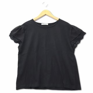 ダブルクローゼット(w closet)のダブルクローゼット カットワークレース × シフォン スリーブ カットソー F(カットソー(半袖/袖なし))