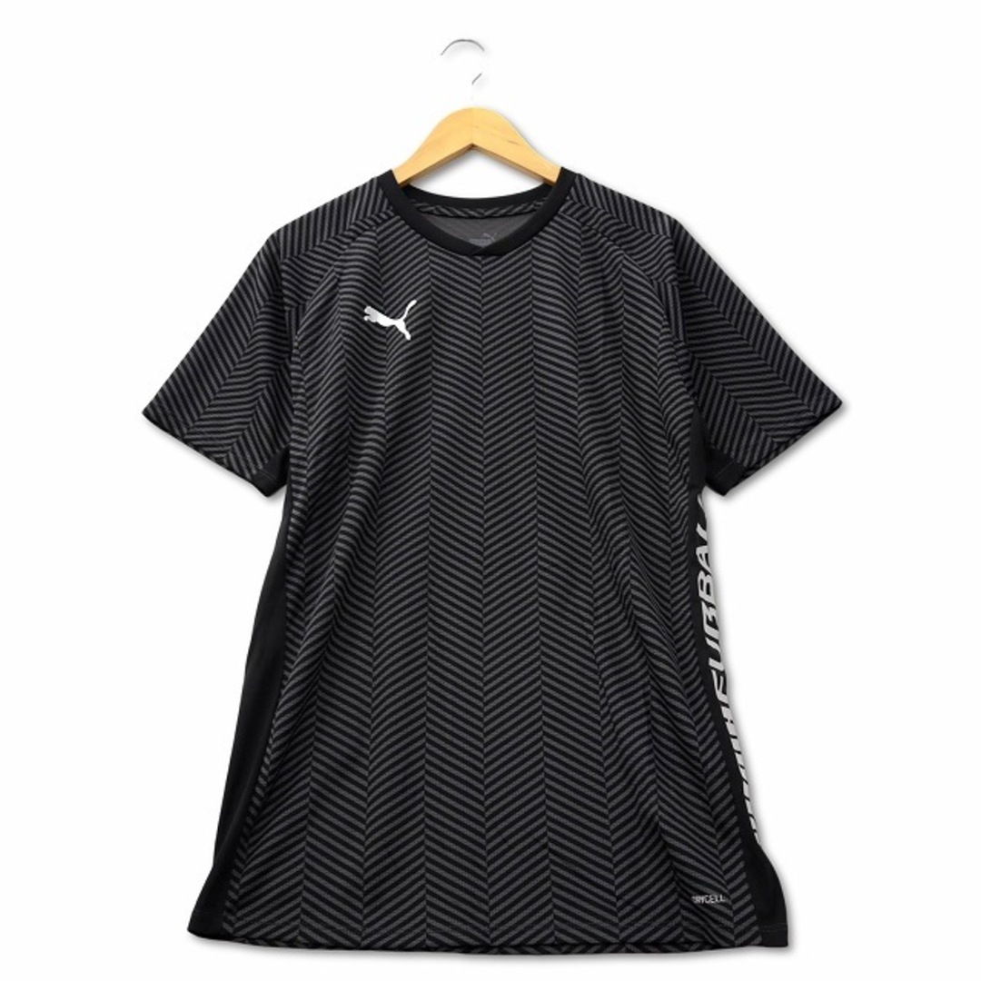 PUMA(プーマ)のプーマ PUMA ヘリンボーン メッシュ Tシャツ M ブラック メンズのトップス(Tシャツ/カットソー(半袖/袖なし))の商品写真