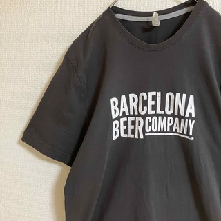 企業ビッグロゴバルセロナビアカンパニーTシャツオールドデザイン雰囲気古着tシャツ(Tシャツ/カットソー(半袖/袖なし))