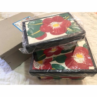 【新品送料無料❗️】伝統工芸 花手箱 2個組 入れ子式 熊本 肥後つばき 美品(その他)