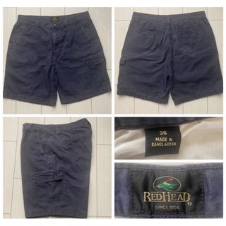 ヴィンテージ(VINTAGE)の美品 90s 00s bass pro shop 紺 ダック地 キャンバス XL(ショートパンツ)