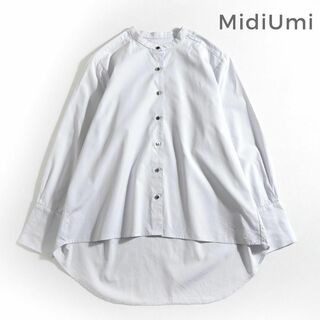 ミディウミ(MidiUmi)の935y*美品 ミディウミ MidiUmi コットンAラインバンドカラーシャツ(シャツ/ブラウス(長袖/七分))