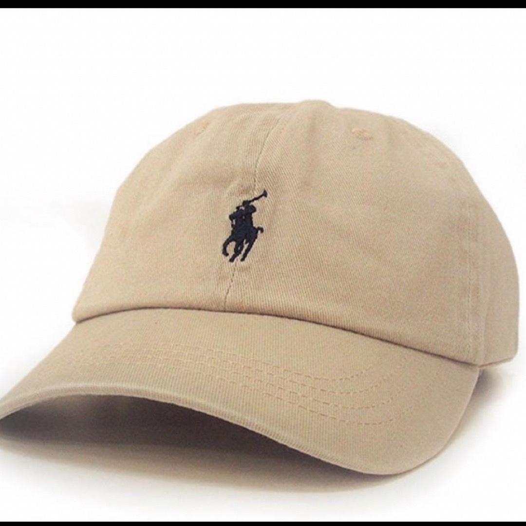 POLO RALPH LAUREN(ポロラルフローレン)のポロラルフローレン  新品　キャップ　帽子　ロゴ　刺繍　ベージュ レディースの帽子(キャップ)の商品写真