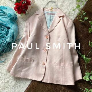ポールスミス(Paul Smith)のPSポールスミス　リネン混　テーラードジャケット　サマージャケット　ピンク　42(テーラードジャケット)