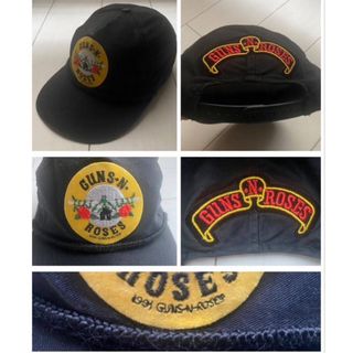 ミュージックティー(MUSIC TEE)の美品 90s 1991 tour guns'n'roses cap ガンズ 黒(キャップ)