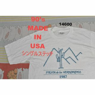 80’ｓ Tシャツ t14600 USA製 シングルステッチ ビンテージ 00(Tシャツ/カットソー(半袖/袖なし))