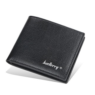 【最入荷】折りたたみ財布　財布　メンズ　シンプル　ブラック　ミニウォレット(折り財布)