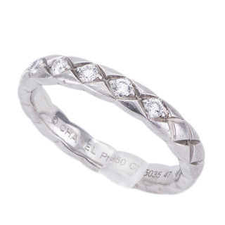 シャネル(CHANEL)のシャネル CHANEL ココクラッシュ ココ クラッシュ コレクション マリッジリング スモールモデル マトラッセ リング 指輪 結婚指輪 プラチナ(リング(指輪))