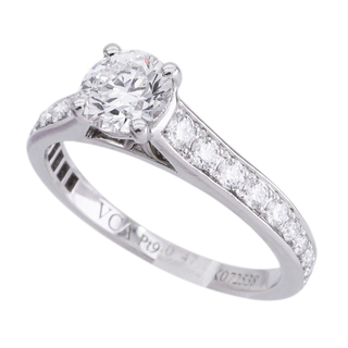 Van Cleef & Arpels - ヴァンクリーフ＆アーペル Van Cleef & Arpels ロマンス リング 指輪 ダイヤリング 婚約指輪 エンゲージリング プラチナ