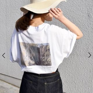 SHIPS - オーガニックコットン フォト ショート スリーブ TEE ships 今期　新品