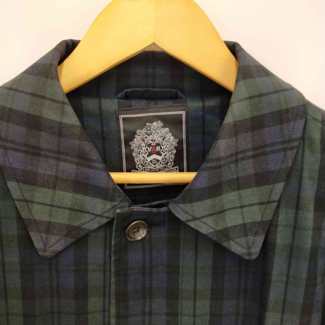 VAN Jacket(ヴァンヂャケット)のVAN JAC(ヴァンヂャケット) チェック柄ステンカラーコート メンズ コート メンズのジャケット/アウター(ステンカラーコート)の商品写真