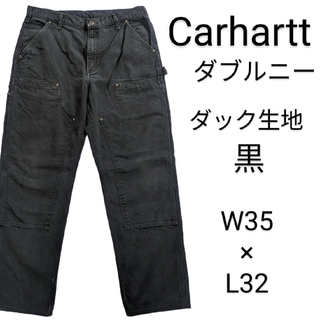 カーハート(carhartt)のCarhartt　ダブルニーパンツ　w35 L32　黒ダック　ペインター　ワーク(ワークパンツ/カーゴパンツ)