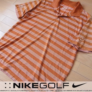 ナイキ(NIKE)の美品 XL ナイキゴルフ NIKE GOLF メンズ 半袖ポロシャツ ブラウン(ウエア)