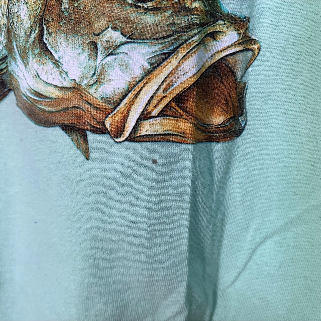 【ブラックバス】メキシコ製半袖Tシャツ　グリーン緑　バックプリント　魚釣り　32 メンズのトップス(Tシャツ/カットソー(半袖/袖なし))の商品写真