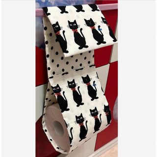 ネコ柄 猫柄 ねこ柄 ネコ柄トイレットペーパーホルダーカバー トイレ用品(トイレ収納)