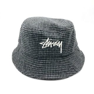 ステューシー(STUSSY)の★STUSSY ステューシー 1321052 WOOL CHECK BIG STOCK BUCKET HAT ウール チェック ビッグ ストック バケットハット グレー sizeL/XL(ハット)