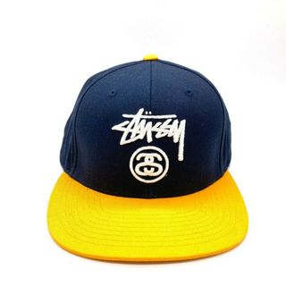 ステューシー(STUSSY)の★STUSSY ステューシー 131412 バイカラー 平ツバ キャップ ネイビー×イエロー sizeF(キャップ)