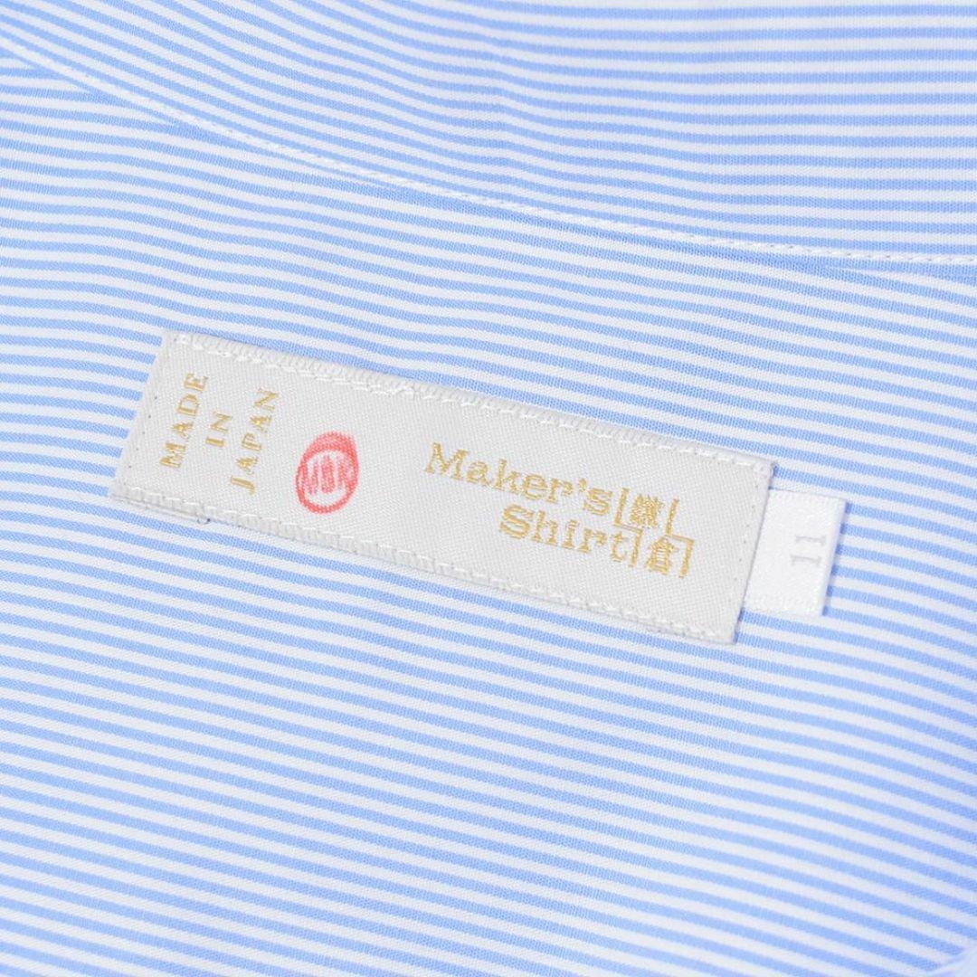 未使用 Maker's Shirt 鎌倉 ベルスリーブ ストライプシャツ 11 レディースのトップス(シャツ/ブラウス(長袖/七分))の商品写真
