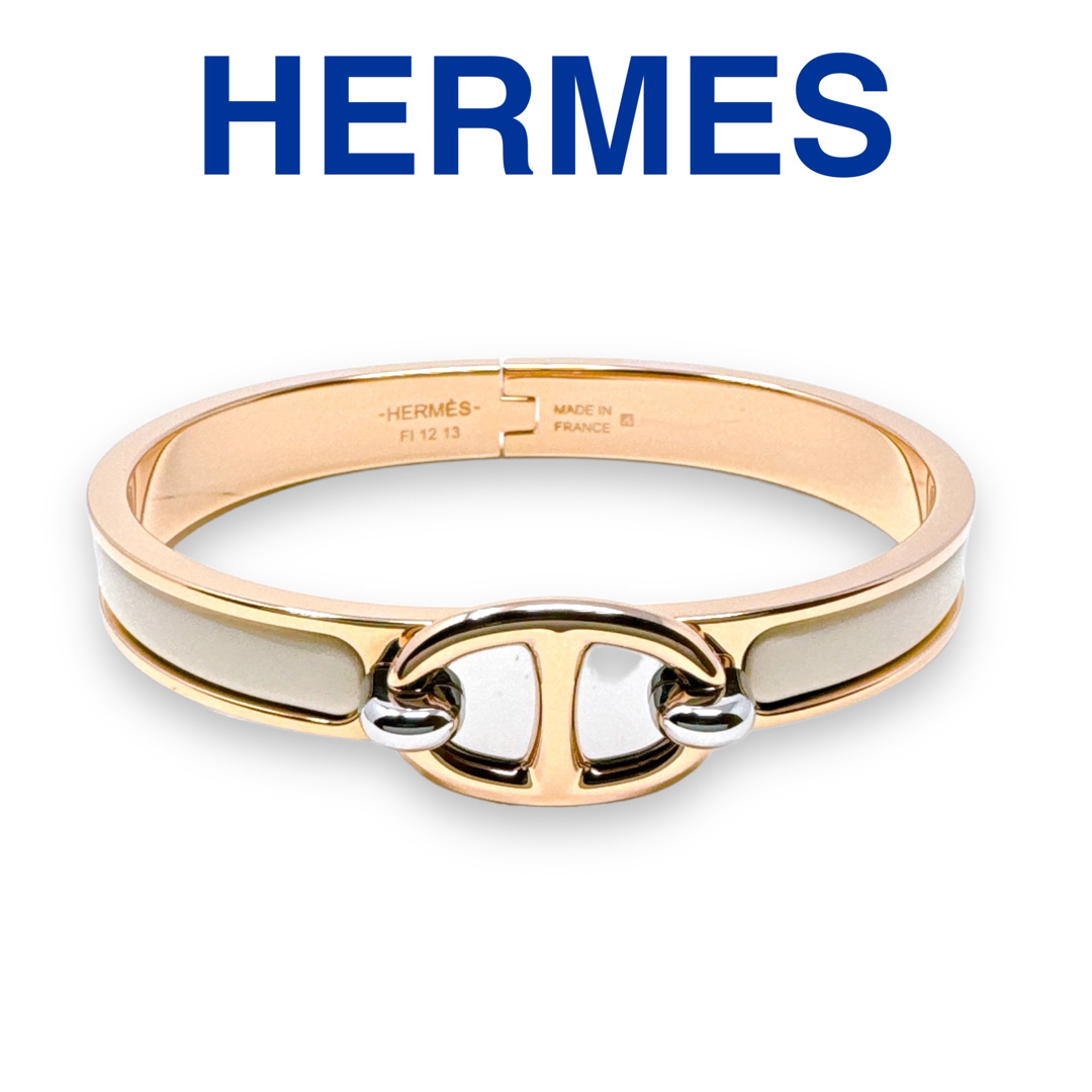 Hermes(エルメス)のエルメス バングル ミニ ・クリック シェーヌ・ダンクル ピンクゴールド レディースのアクセサリー(ブレスレット/バングル)の商品写真