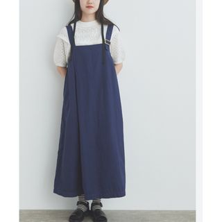 今期完売！　ビュルデサボン　サロペットワンピース　ネイビー(サロペット/オーバーオール)