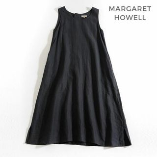 MARGARET HOWELL - 958u*美品 マーガレットハウエル ファイン リネン ノースリーブ ワンピース