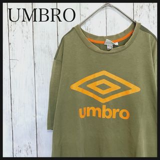 UMBRO - アンブロ 半袖Tシャツ ビッグプリント アースカラー ヘリンボーン Z1245