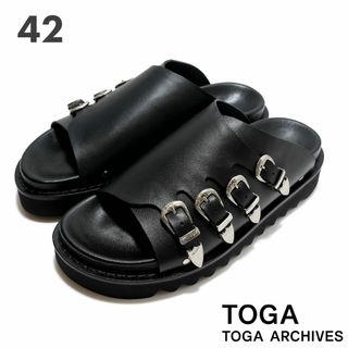 トーガビリリース(TOGA VIRILIS)の新品 TOGA VIRILIS STRAP LEATHER SANDALS(サンダル)