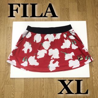 FILA - 【FILA】テニス　スコート　赤　花柄　XL