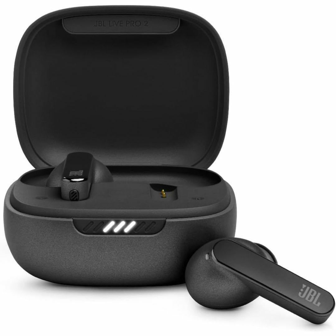 新品　JBL ワイヤレスイヤホン LIVE PRO２ TWS　黒　ノイキャン スマホ/家電/カメラのオーディオ機器(ヘッドフォン/イヤフォン)の商品写真