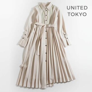 UNITED TOKYO - 962u*美品 ユナイテッドトウキョウ インバランス プリーツ ワンピース