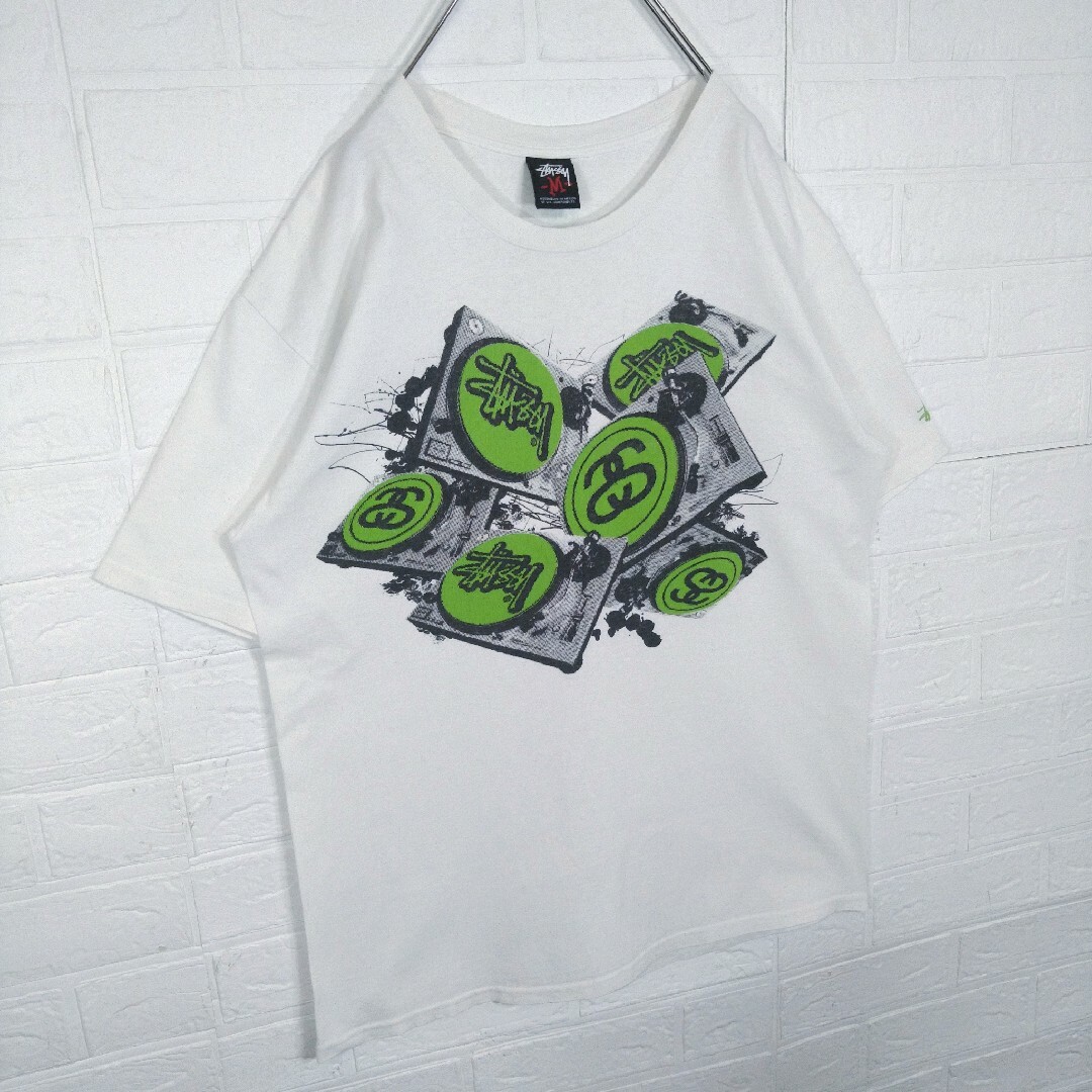 STUSSY(ステューシー)の【STUSSY】00s' technics ターンテーブル Tシャツ メンズのトップス(Tシャツ/カットソー(半袖/袖なし))の商品写真