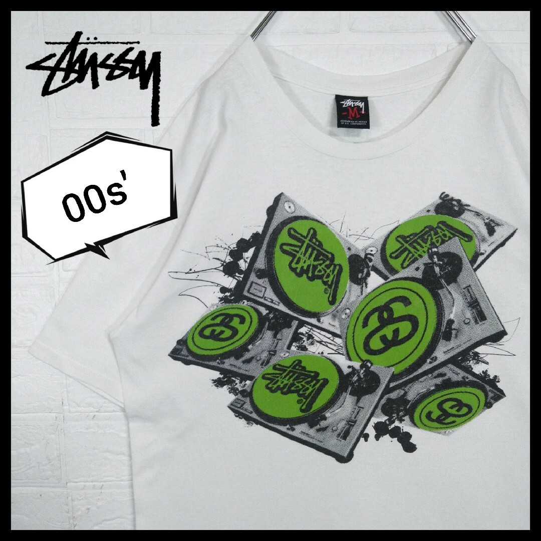 STUSSY(ステューシー)の【STUSSY】00s' technics ターンテーブル Tシャツ メンズのトップス(Tシャツ/カットソー(半袖/袖なし))の商品写真
